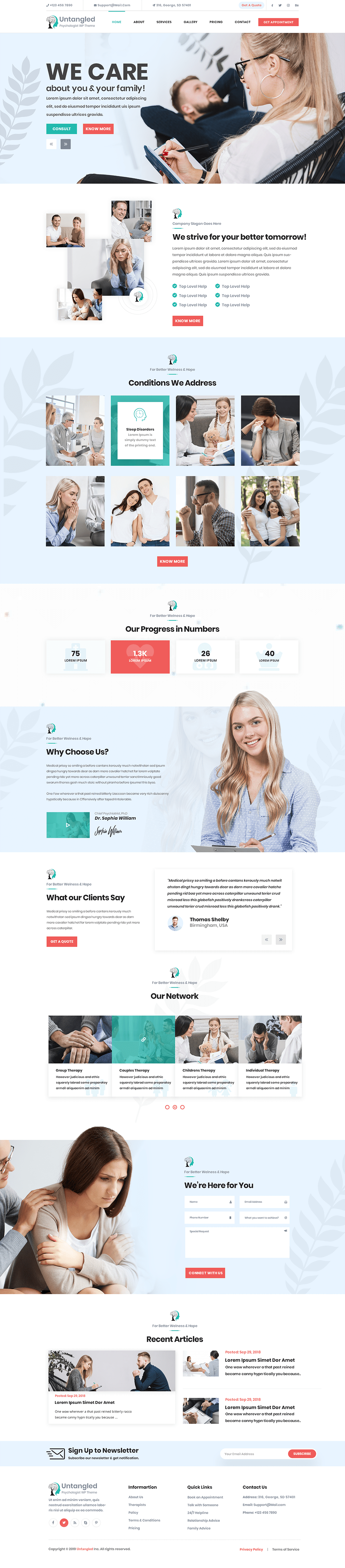 Psychologist WordPress Theme